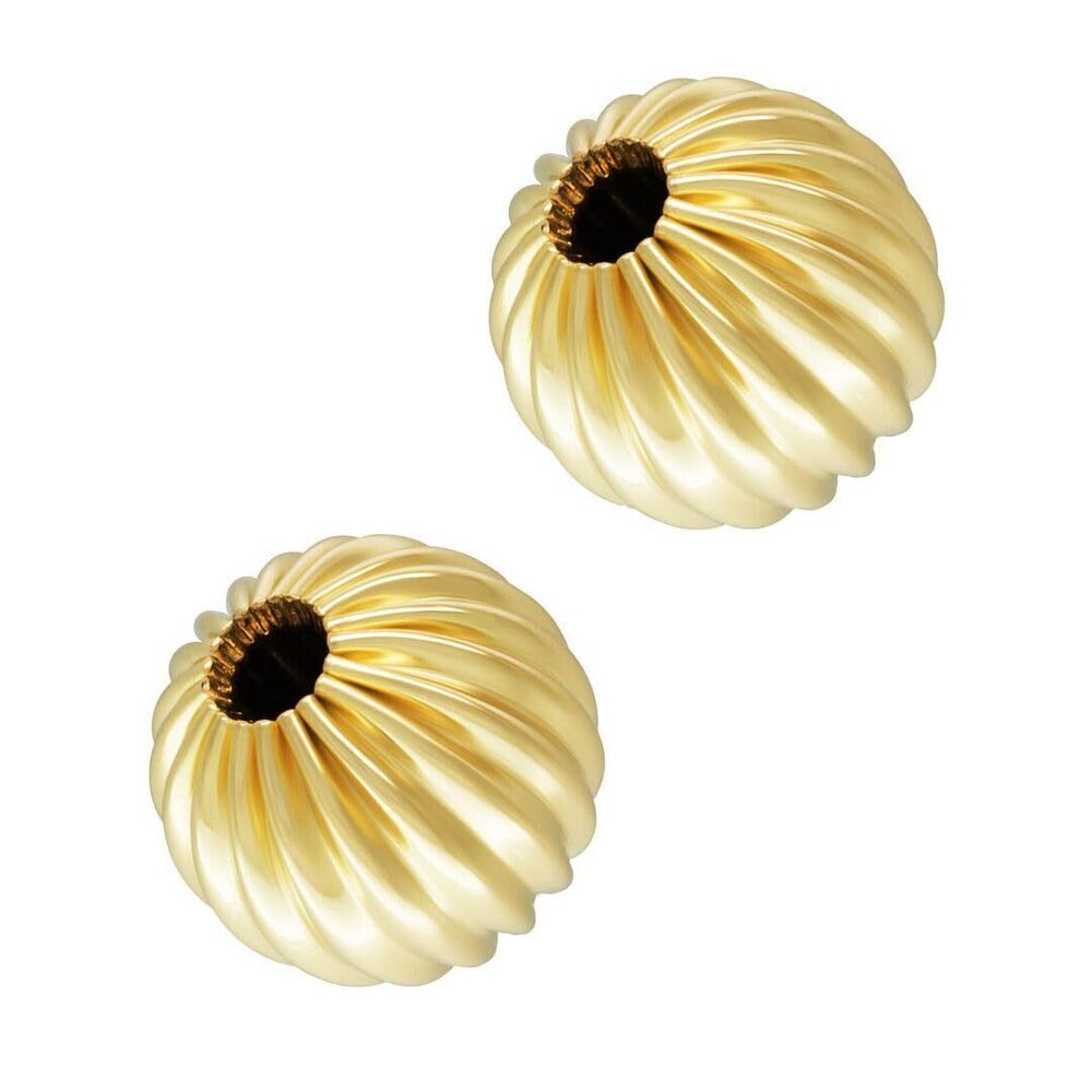7834 5pcs Adabele Real 1/20 14K Gold Filled Corrugated Loose Round Beads